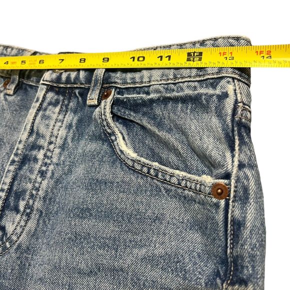 Zara Womens High Rise Blue Distressed Shorts Size - US 4 - Picture 5 of 8